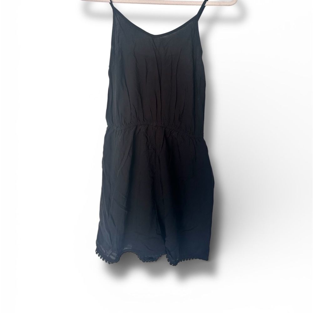 Mossimo Supply Co Black Rayon Romper | Size Small | Adjustable Straps | NWT